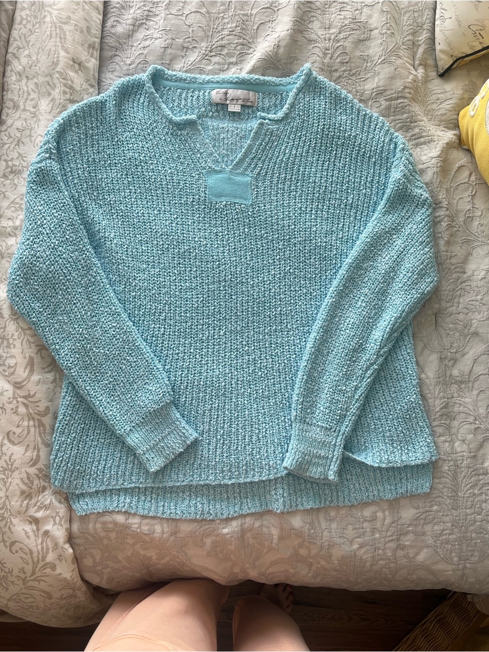 Vintage Havana Light Blue Knit Sweater